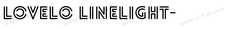 Lovelo LineLight字体转换